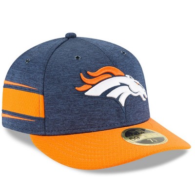 Men's Denver Broncos New Era Navy/Orange 2018 NFL Sideline Home Official Low Profile 59FIFTY Fitted Hat 3058498